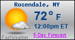 Weather Forecast for Rosendale, NY