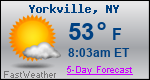 Weather Forecast for Yorkville, NY