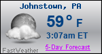 Weather Forecast for Johnstown, PA