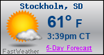 Weather Forecast for Stockholm, SD