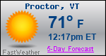 Weather Forecast for Proctor, VT