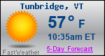 Weather Forecast for Tunbridge, VT