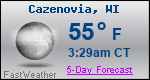 Weather Forecast for Cazenovia, WI