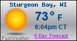 Weather Forecast for Sturgeon Bay, WI