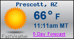 Weather Forecast for Prescott, AZ