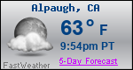 Weather Forecast for Alpaugh, CA