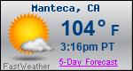 Weather Forecast for Manteca, CA