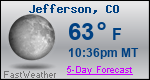 Weather Forecast for Jefferson, CO