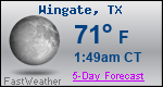 Weather Forecast for Wingate, TX