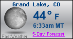 Weather Forecast for Grand Lake, CO