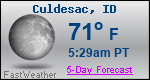 Weather Forecast for Culdesac, ID