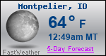 Weather Forecast for Montpelier, ID
