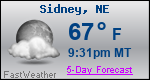 Weather Forecast for Sidney, NE