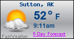 Weather Forecast for Sutton, AK