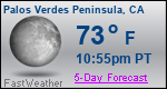 Weather Forecast for Palos Verdes Peninsula, CA