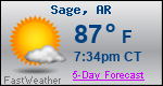 Weather Forecast for Sage, AR