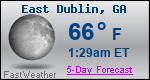 Weather Forecast for East Dublin, GA