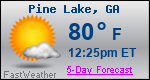 Weather Forecast for Pine Lake, GA