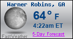 Weather Forecast for Warner Robins, GA