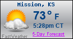 Weather Forecast for Mission, KS