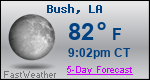 Weather Forecast for Bush, LA