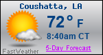 Weather Forecast for Coushatta, LA