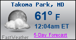 Weather Forecast for Takoma Park, MD