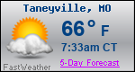 Weather Forecast for Taneyville, MO
