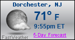 Weather Forecast for Dorchester, NJ