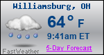 Weather Forecast for Williamsburg, OH