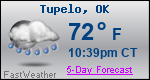 Weather Forecast for Tupelo, OK