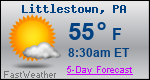 Weather Forecast for Littlestown, PA