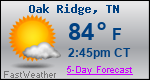 Weather Forecast for Oak Ridge, TN