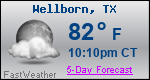 Weather Forecast for Wellborn, TX