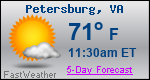 Weather Forecast for Petersburg, VA