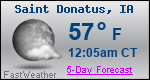 Weather Forecast for Saint Donatus, IA