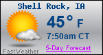 Weather Forecast for Shell Rock, IA