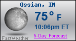 Weather Forecast for Ossian, IN