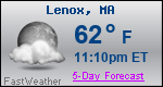 Weather Forecast for Lenox, MA