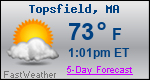 Weather Forecast for Topsfield, MA