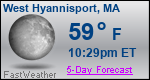 Weather Forecast for West Hyannisport, MA