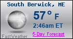 Weather Forecast for South Berwick, ME