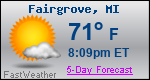 Weather Forecast for Fairgrove, MI