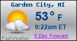 Weather Forecast for Garden City, MI