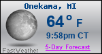 Weather Forecast for Onekama, MI