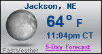 Weather Forecast for Jackson, NE