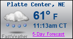 Weather Forecast for Platte Center, NE