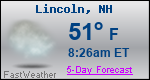Weather Forecast for Lincoln, NH
