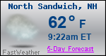 Weather Forecast for North Sandwich, NH