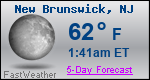 Weather Forecast for New Brunswick, NJ